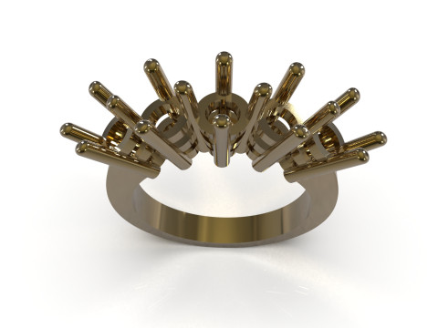 Bruidsbruiloft STL 3D sieraden gouden ring model jr00028 3D printmodel