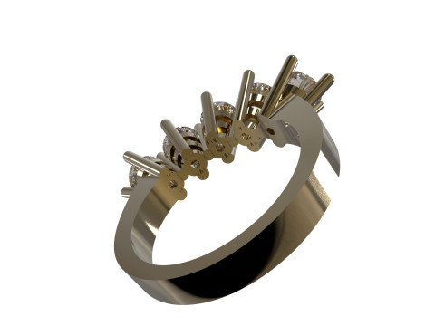 Bruidsbruiloft STL 3D sieraden gouden ring model jr00028 3D printmodel
