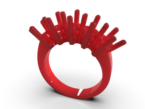 Bruidsbruiloft STL 3D sieraden gouden ring model jr00028 3D printmodel