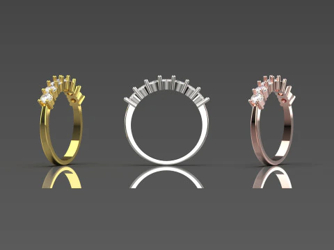 Wedding bridal stl 3d ring model jr00030 3D print model 3D Print Model