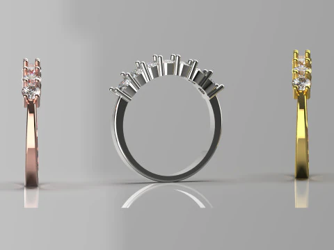 Wedding bridal stl 3d ring model jr00030 3D print model 3D Print Model