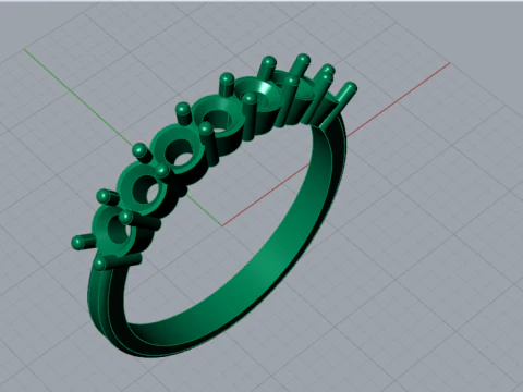Wedding bridal stl 3d ring model jr00030 3D print model 3D Print Model