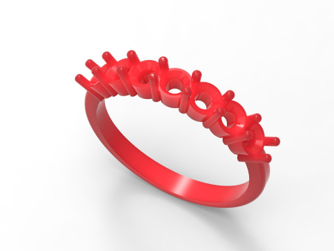 婚礼新娘 STL 3D 戒指模型 jr00030 3D 打印模型 3D 打印模型