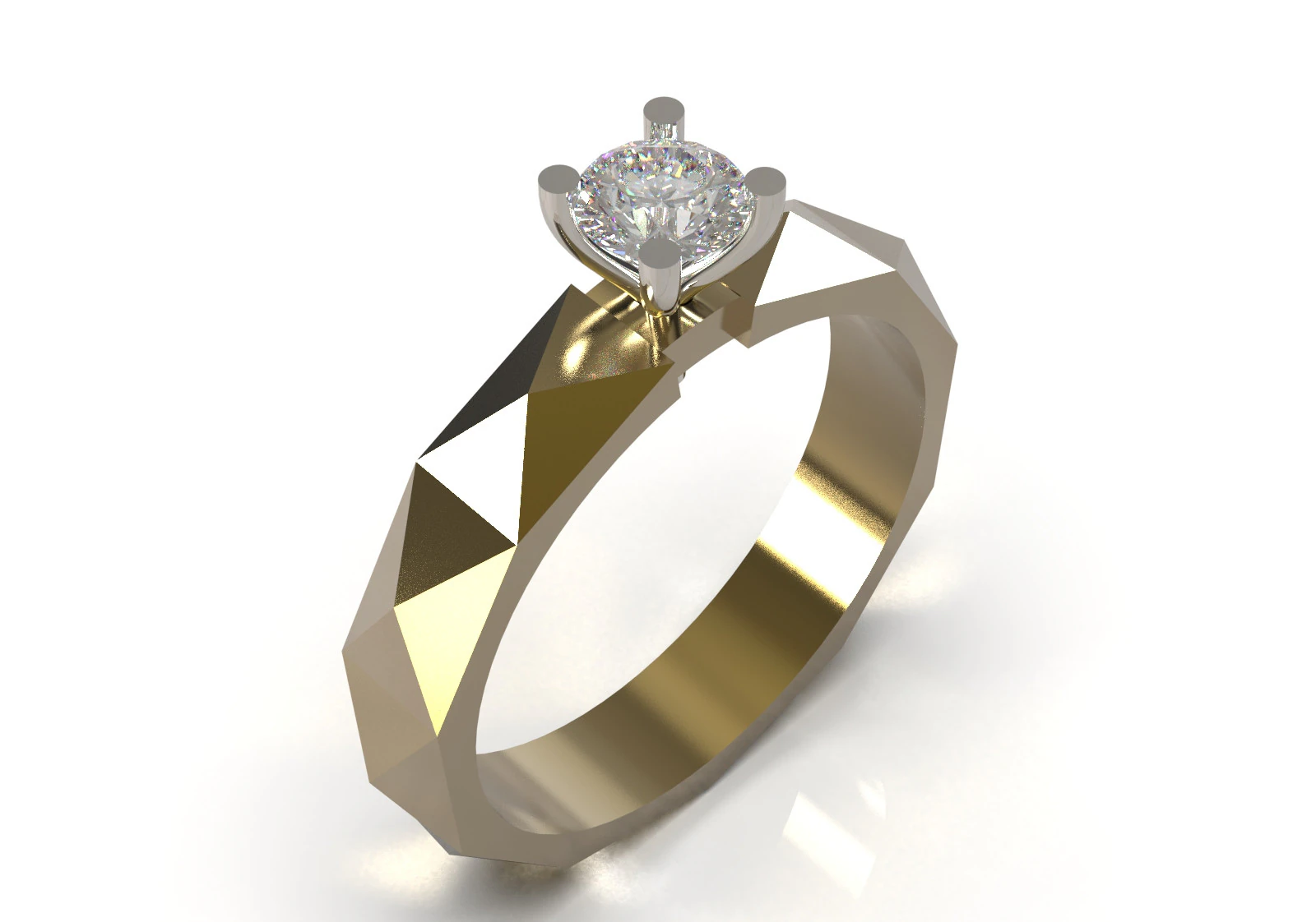 Wedding bridal solitaire STL 3DM 3D ring model sr0106 3D print model 3D Print Model .c4d .max .obj .3ds .fbx .stl .blend 