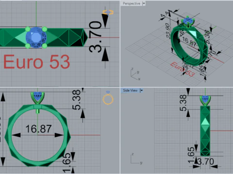 Wedding bridal solitaire STL 3DM 3D ring model sr0106 3D print model 3D Print Model