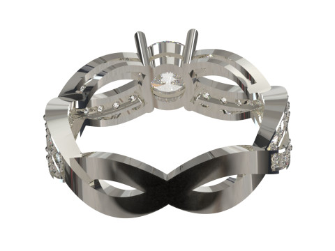 婚礼新娘单石 STL 3DM 3D 戒指模型 sr0106 3D 打印模型 3D 打印模型