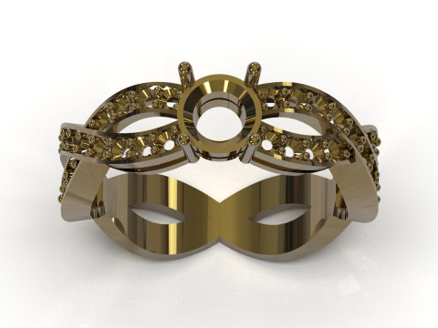 婚礼新娘单石 STL 3DM 3D 戒指模型 sr0106 3D 打印模型 3D 打印模型