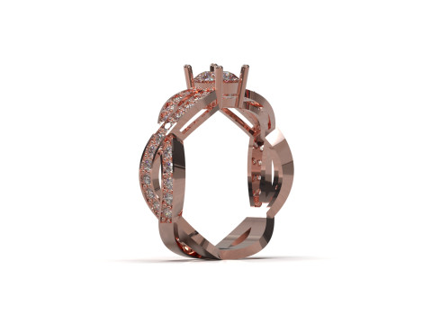 婚礼新娘单石 STL 3DM 3D 戒指模型 sr0106 3D 打印模型 3D 打印模型