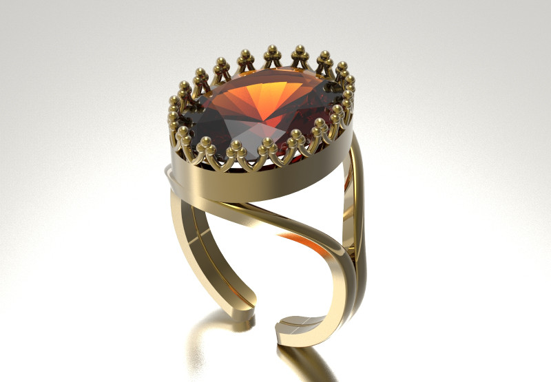 Pasjans otwarty z koroną Model gr0175 Model do druku 3D Model do druku 3D .c4d .max .obj .3ds .fbx .stl .blend