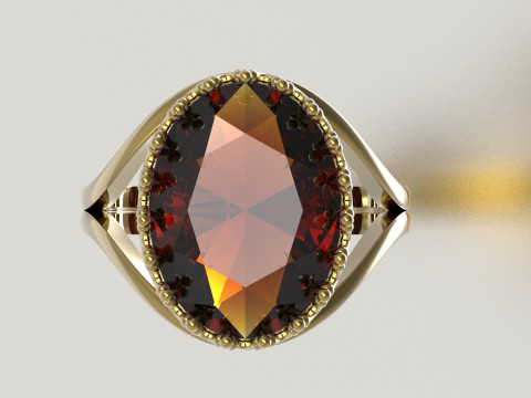 Pasjans otwarty z koroną Model gr0175 Model do druku 3D Model do druku 3D