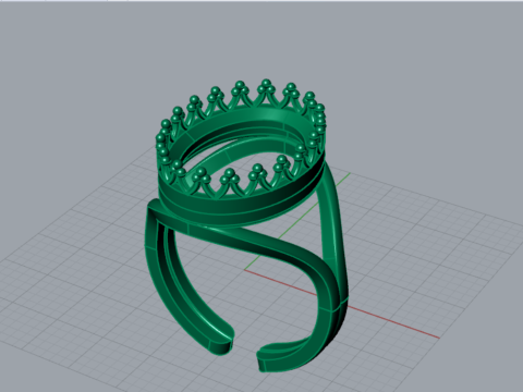 Pasjans otwarty z koroną Model gr0175 Model do druku 3D Model do druku 3D