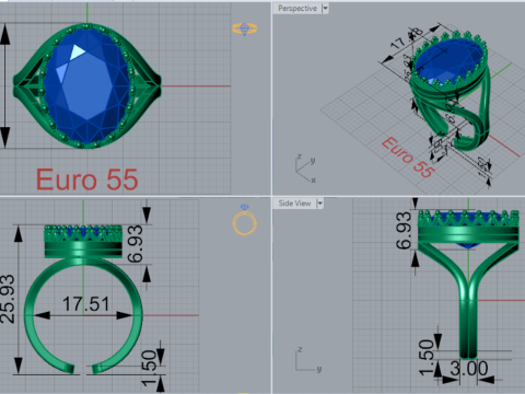 Pasjans otwarty z koroną Model gr0175 Model do druku 3D Model do druku 3D