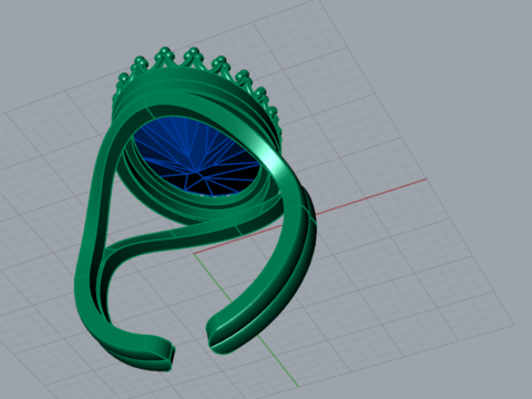 Pasjans otwarty z koroną Model gr0175 Model do druku 3D Model do druku 3D