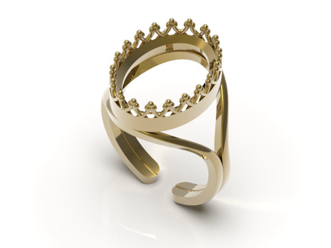 Pasjans otwarty z koroną Model gr0175 Model do druku 3D Model do druku 3D