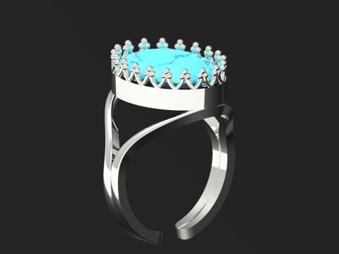 Pasjans otwarty z koroną Model gr0175 Model do druku 3D Model do druku 3D