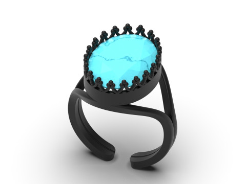 Pasjans otwarty z koroną Model gr0175 Model do druku 3D Model do druku 3D