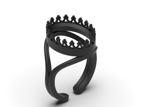 Pasjans otwarty z koroną Model gr0175 Model do druku 3D Model do druku 3D