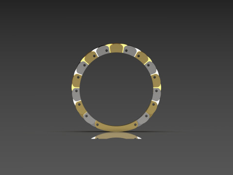 Model Cincin 3D STL Emas Pria Mr0038 Model Cetak 3D