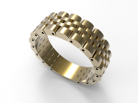 Model Cincin 3D STL Emas Pria Mr0038 Model Cetak 3D