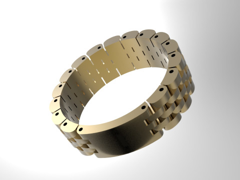 Model Cincin 3D STL Emas Pria Mr0038 Model Cetak 3D