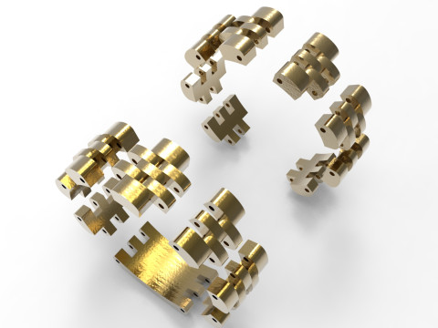 Model Cincin 3D STL Emas Pria Mr0038 Model Cetak 3D