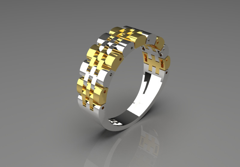 男士黄金STL 3D戒指型号mr0040 3D 打印模型 .c4d .max .obj .3ds .fbx .stl .blend