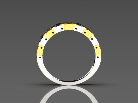 男士黄金STL 3D戒指型号mr0040 3D 打印模型