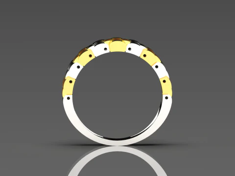 Men gold STL 3D ring model mr0040 3D Print Model