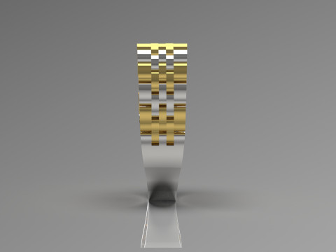 男士黄金STL 3D戒指型号mr0040 3D 打印模型