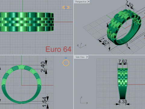 Men gold STL 3D ring model mr0040 3D Print Model