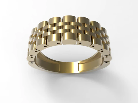 Men gold STL 3D ring model mr0040 3D Print Model