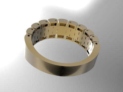 男士黄金STL 3D戒指型号mr0040 3D 打印模型