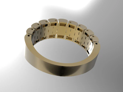 Men gold STL 3D ring model mr0040 3D Print Model