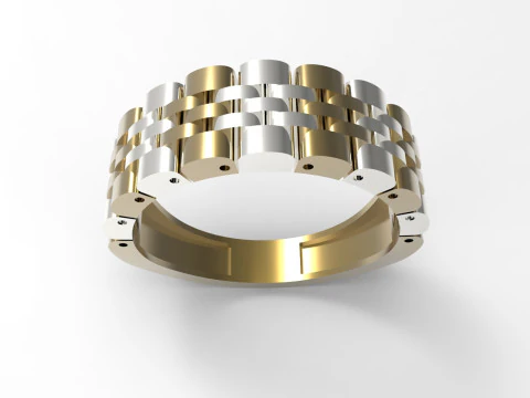 Men gold STL 3D ring model mr0040 3D Print Model