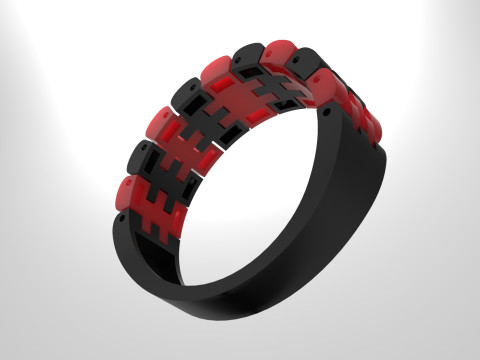 男士黄金STL 3D戒指型号mr0040 3D 打印模型