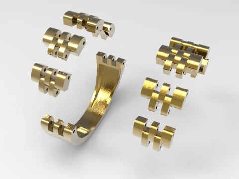 Men gold STL 3D ring model mr0040 3D Print Model