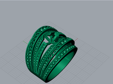 Das Floating Pearl Statement STL 3D-Ringmodell pr0030 3D-Druckmodell 3D Druckmodell