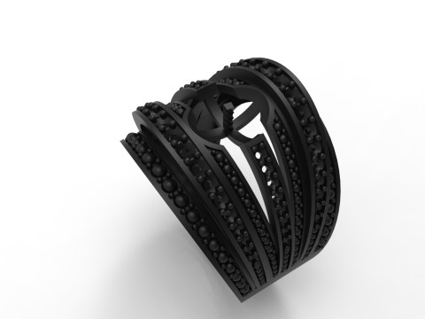 Das Floating Pearl Statement STL 3D-Ringmodell pr0030 3D-Druckmodell 3D Druckmodell