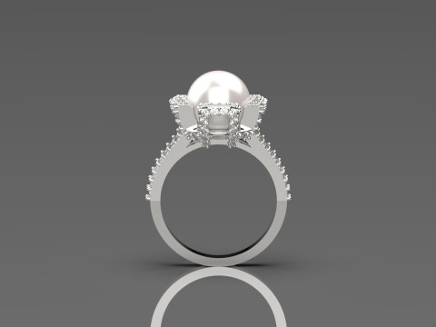 Denizin Tacı inci stl 3d yüzük modeli pr0023 3D baskı modeli 3D Baskı Modeli