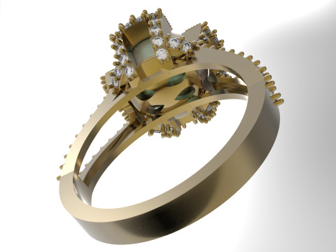 Denizin Tacı inci stl 3d yüzük modeli pr0023 3D baskı modeli 3D Baskı Modeli