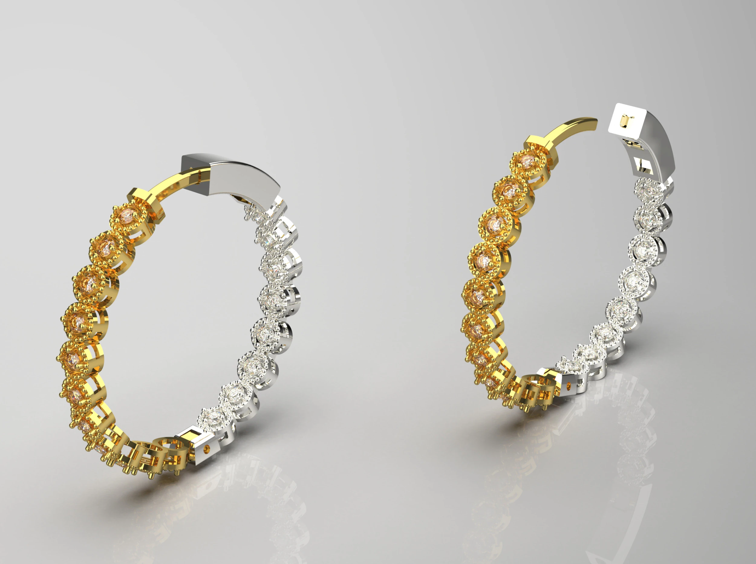 Sparkling Chandelier STL 3D jewelry Earrings mode je0099 3D Print Model .c4d .max .obj .3ds .fbx .stl .blend 