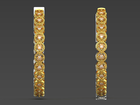 Lámpara de araña brillante STL joyería 3D Pendientes modo je0099 Modelo de impresión 3D