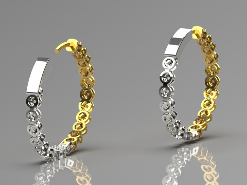 Lámpara de araña brillante STL joyería 3D Pendientes modo je0099 Modelo de impresión 3D