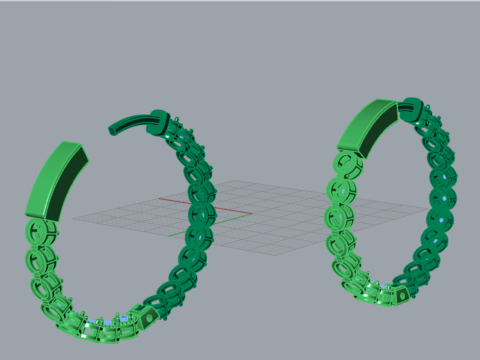 Lámpara de araña brillante STL joyería 3D Pendientes modo je0099 Modelo de impresión 3D