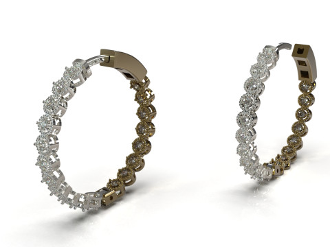 Lámpara de araña brillante STL joyería 3D Pendientes modo je0099 Modelo de impresión 3D