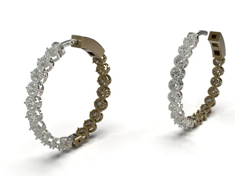 Sparkling Chandelier STL 3D jewelry Earrings mode je0099 3D Print Model