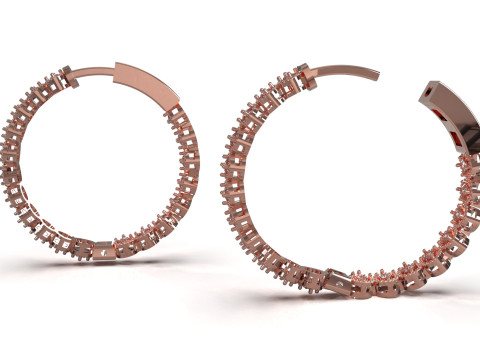 Lámpara de araña brillante STL joyería 3D Pendientes modo je0099 Modelo de impresión 3D