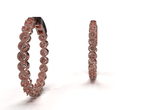 Lámpara de araña brillante STL joyería 3D Pendientes modo je0099 Modelo de impresión 3D