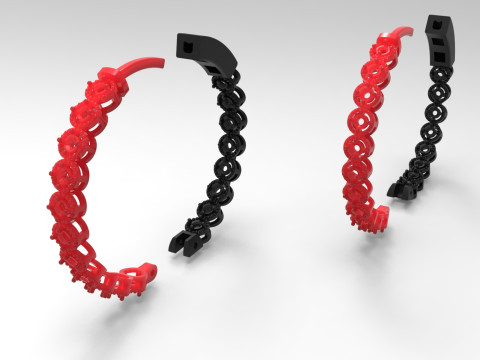 Lámpara de araña brillante STL joyería 3D Pendientes modo je0099 Modelo de impresión 3D