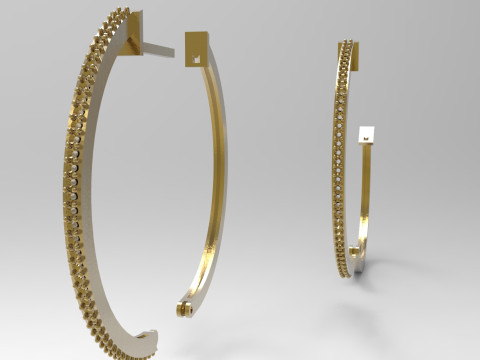 Pendientes de joyería Eternal Sparkling Hoop STL 3D modelo je0160 Modelo de impresión 3D